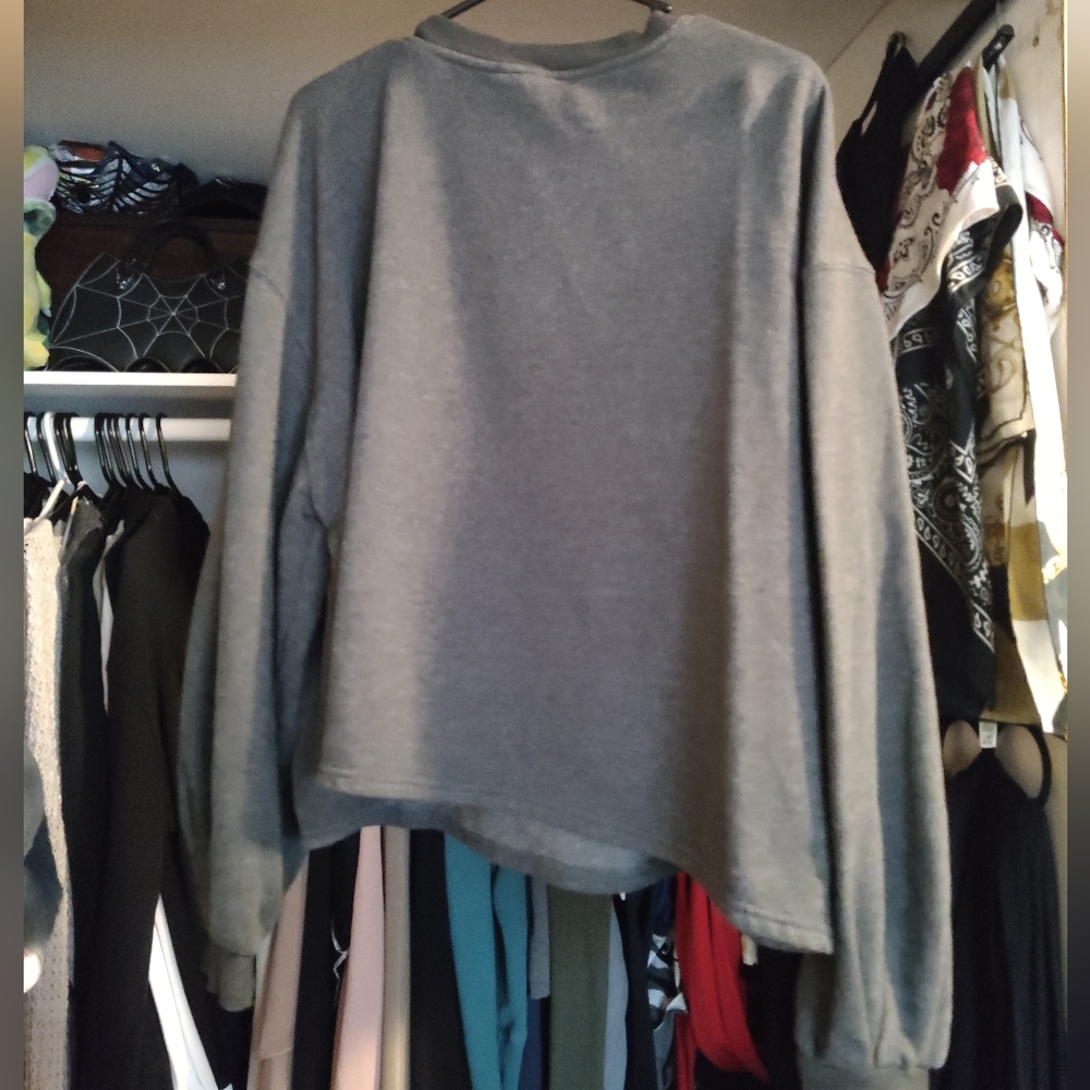Grey Pullover Cropped - Picture 2 of 3